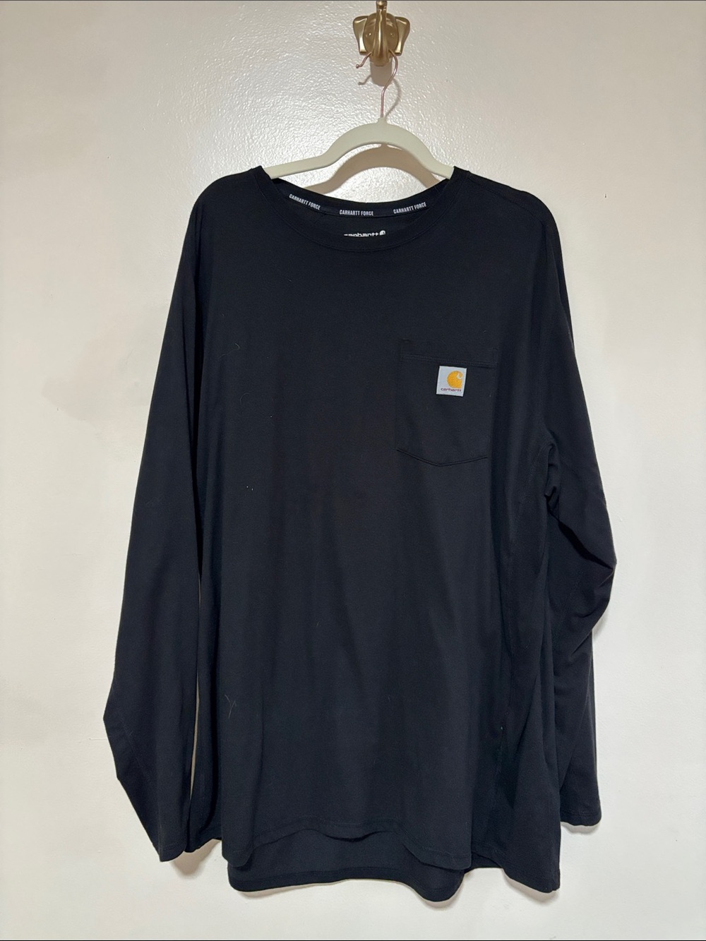Carhartt Force Long-Sleeve Pocket Tee with Logo Patch size 2XL